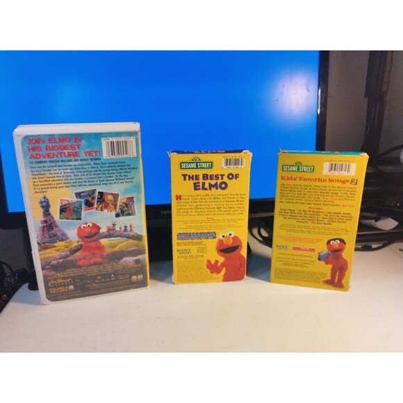 Lot of 3 Sesame Street VHS - Elmo in Grouchland, Best Of Elmo, Favorite Songs - Picture 2 of 7